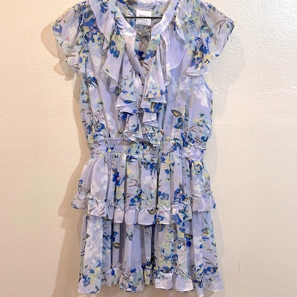 Misa Los Angeles Light Blue Periwinkle Floral Alona Mini Dress - Picture 4 of 12